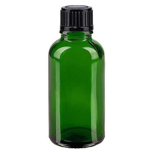 Apoteksflaska grön 30ml droppflaska 1mm svart standard Apoteksflaska grön 30ml droppflaska 1mm svart standard