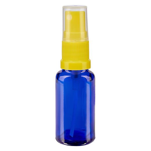 Apoteksflaska blå 20ml spraytillsats gul Apoteksflaska blå 20ml spraytillsats gul