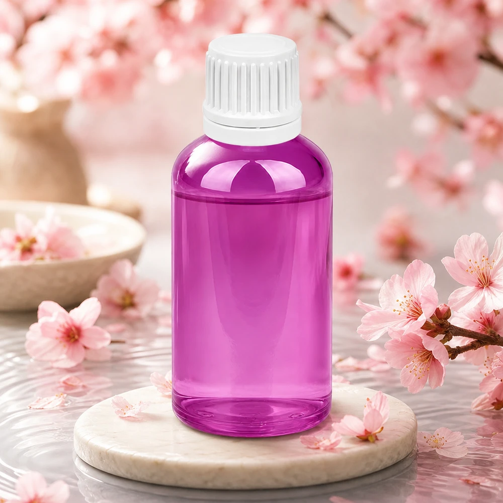 50ml droppflaska 0,7mm vit Originality skruvkork PurpleLine UT18/50 Liten 50 ml droppflaska i elegant lila med vitt lock för exakt portionering