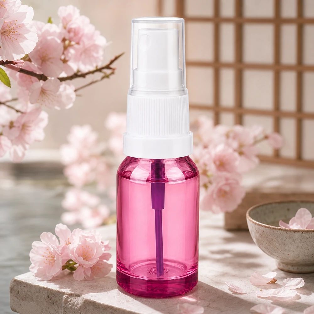 10ml sprayflaska vit/transparent Standard PurpleLine UT18/10 10 ml sprayflaska tillverkad av högkvalitativt glas i elegant PurpleLine-look för skönhetsapplikationer