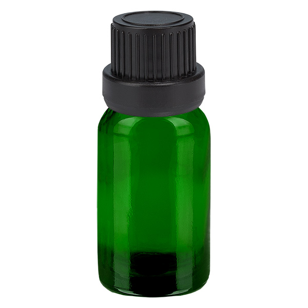 10ml flaska 11mm skruvkork svart sabotagesäkert lock GreenLine UT18/10