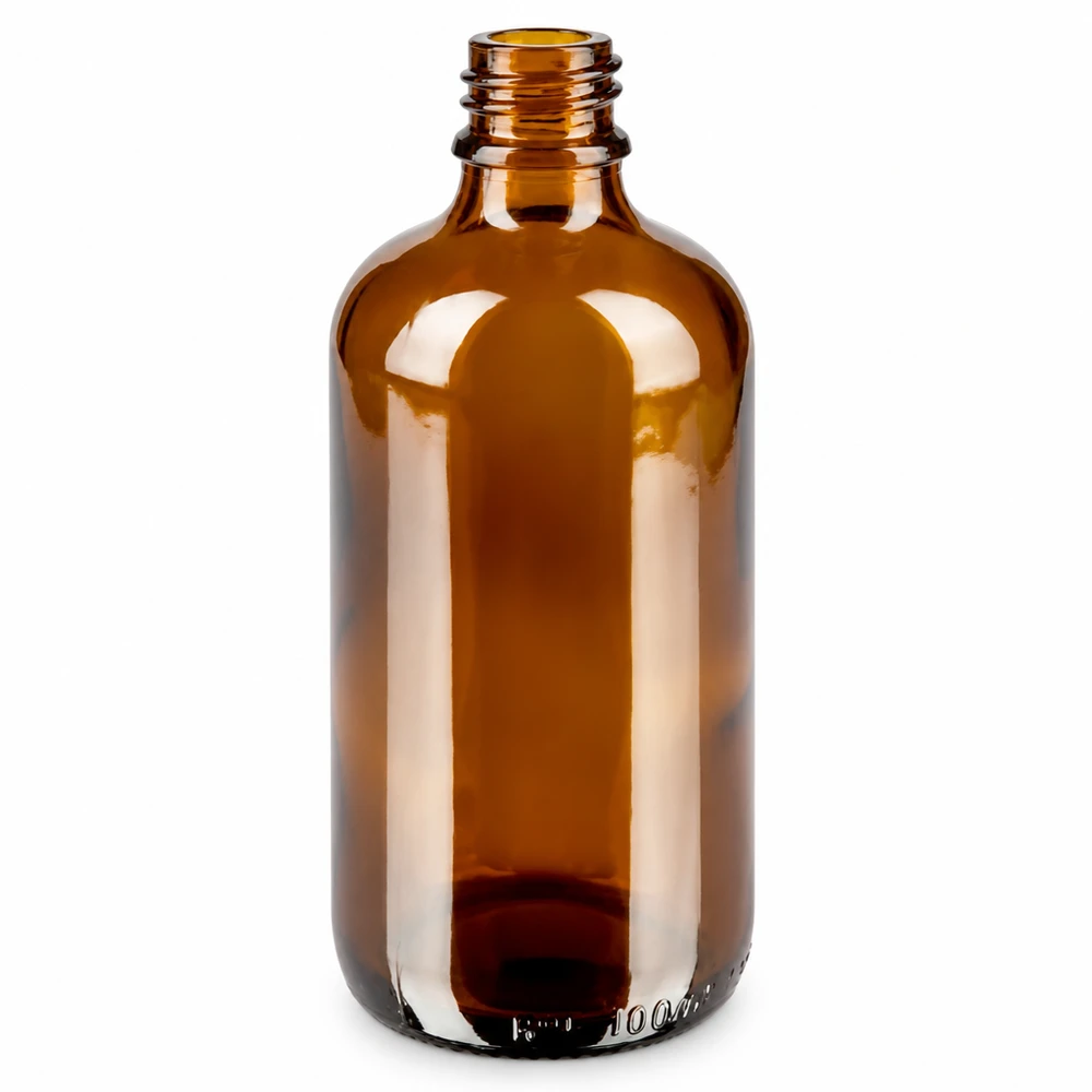 100 ml pipettflaska svart med säkerhetsförslutning BrownLine UT18/100 100 ml pipettflaska i bärnstensfärgat glas med gängad hals för laboratorie- och läkemedelsbruk