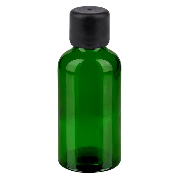 50ml flaska 11mm skruvkork svart sabotageskydd GreenLine UT18/50