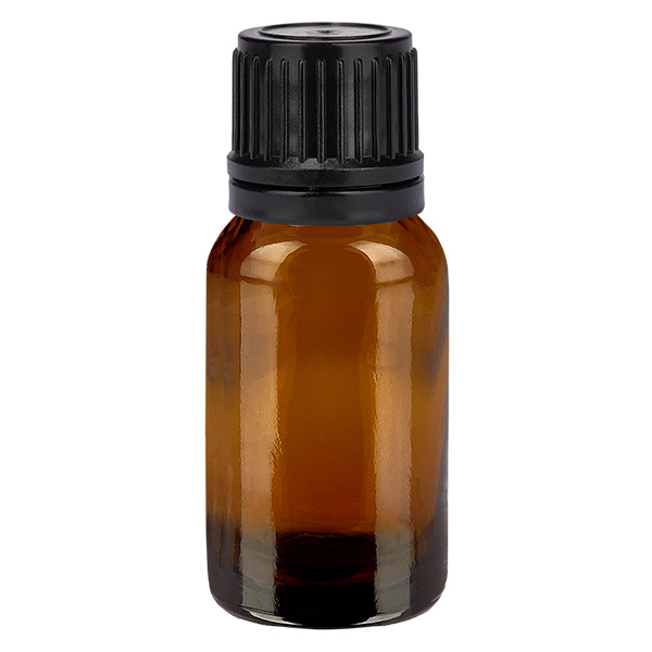 10ml flaska 11mm skruvkork svart sabotagesäkert lock BrownLine UT18/10