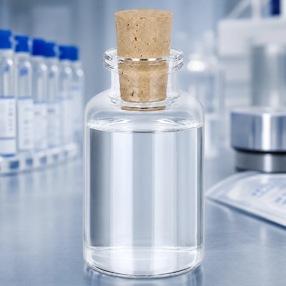 Klarglasflaska 30ml med kork 11/14mm Rundglasflasche 30ml mit passendem Naturkorken 11/14mm für Laborproben und Sammlerstücke