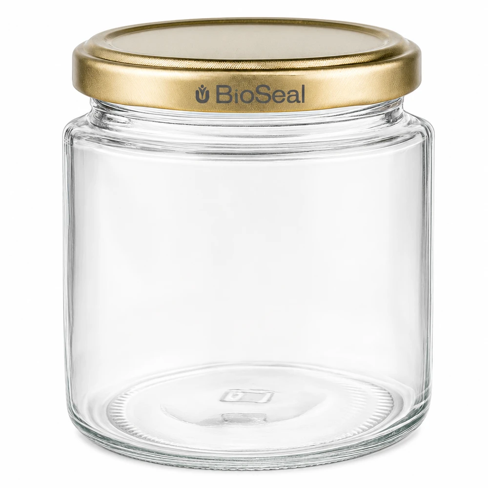 350 g honungsburk med gyllene BioSeal UNiTWIST-lock