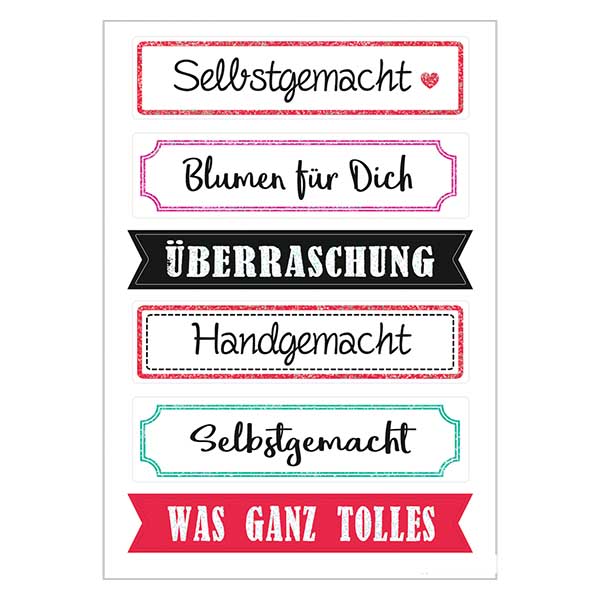 Klistermärke "Överraskning" (12 klistermärken med glitter) Klistermärke "Överraskning" (12 klistermärken med glitter)