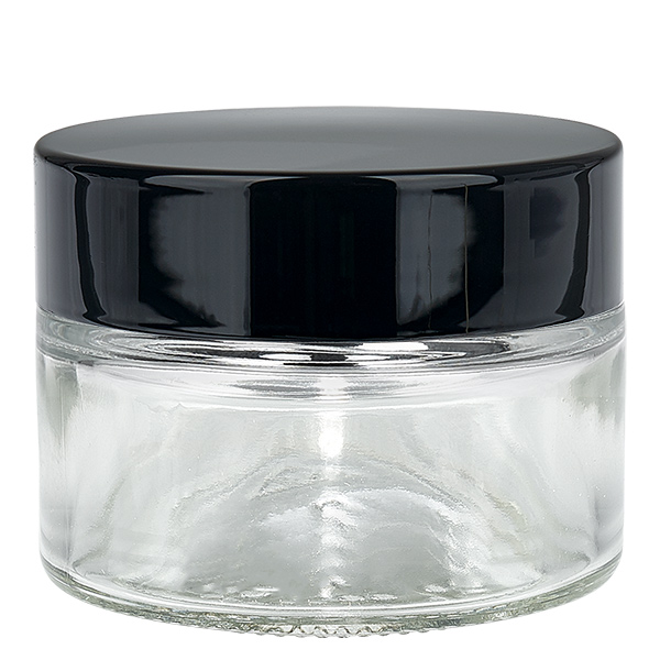 Glasburk 30ml klar med insatslock UNiTWIST Glasburk 30ml klar med insatslock UNiTWIST