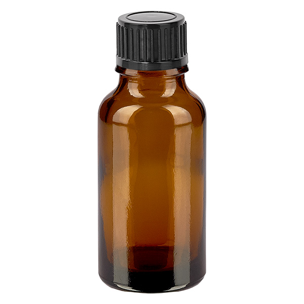 20ml flaska 11mm skruvkork svart standard BrownLine UT18/20