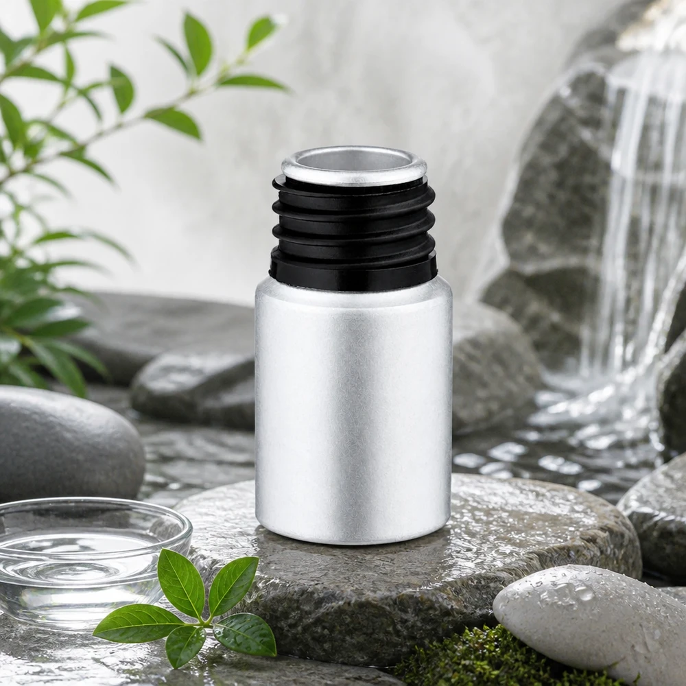 10 ml flaska i färgat aluminium Högkvalitativ 10 ml aluminiumflaska med robust betningsskikt för säker förvaring av vätskor