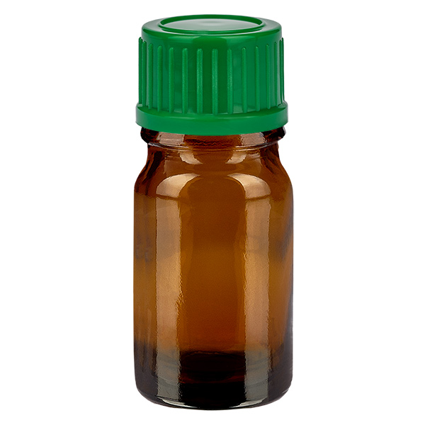 5ml flaska 11mm skruvkork grön Standard BrownLine UT18/5