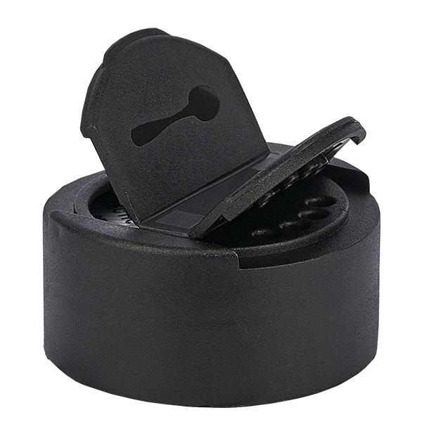 Lock till salt- och kryddburk med dubbel öppning, svart