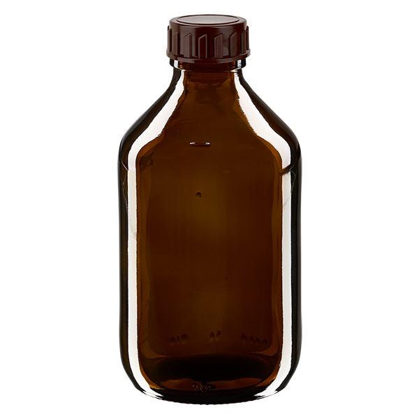 250ml medicinflaska brun, med lock brun ApoGlas 250ml medicinflaska brun, med lock brun ApoGlas