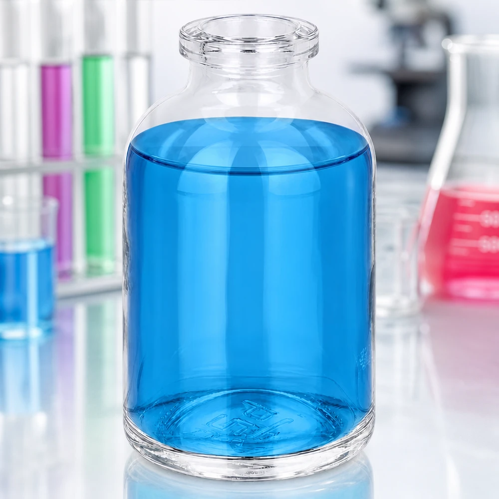 Injektionsflaska klarglas 50ml Hochwertige 50ml Injektionsflasche Klarglas mit dickem Standboden für sichere Lagerung