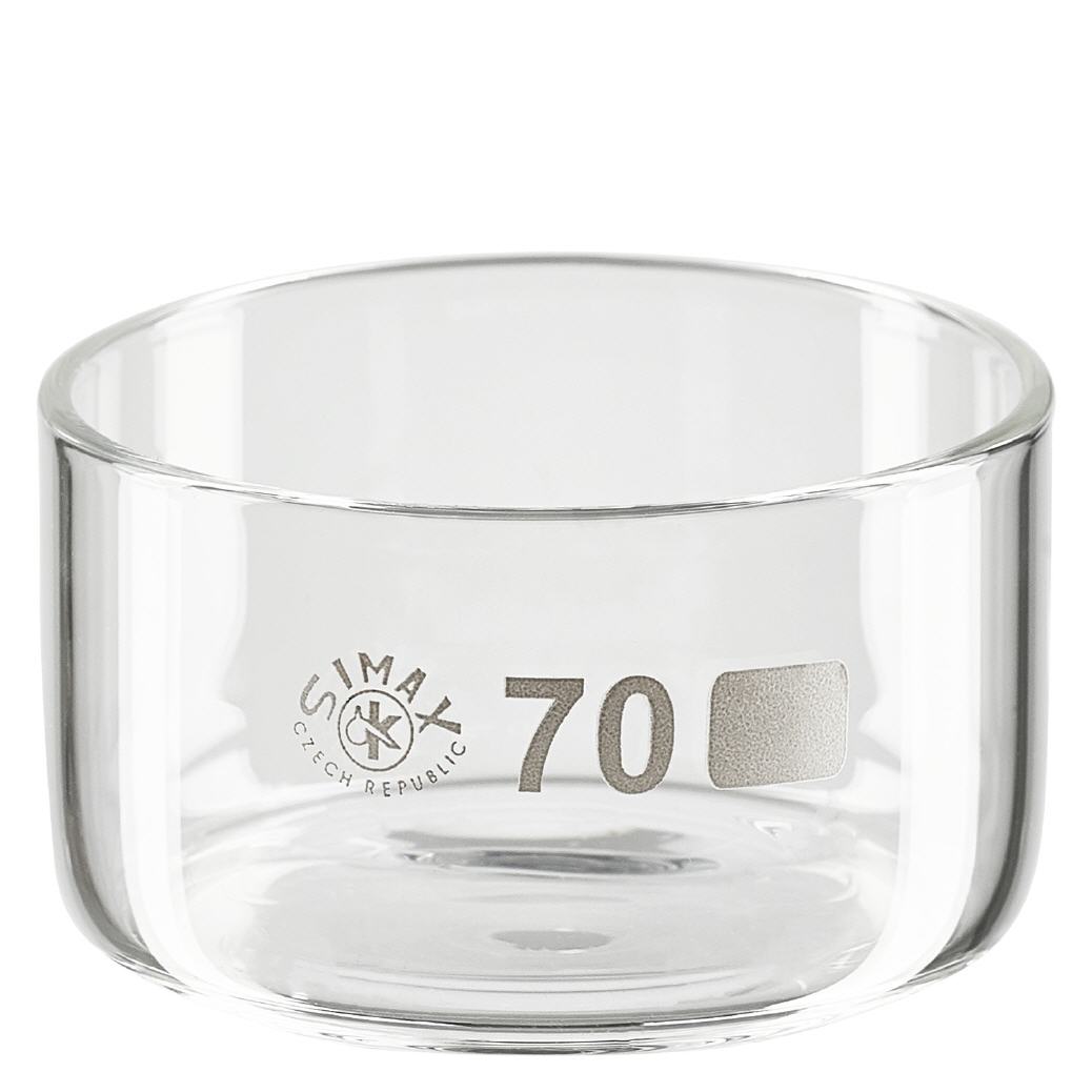 100ml kristalliseringsskål utan pip borosilikat ø70mm