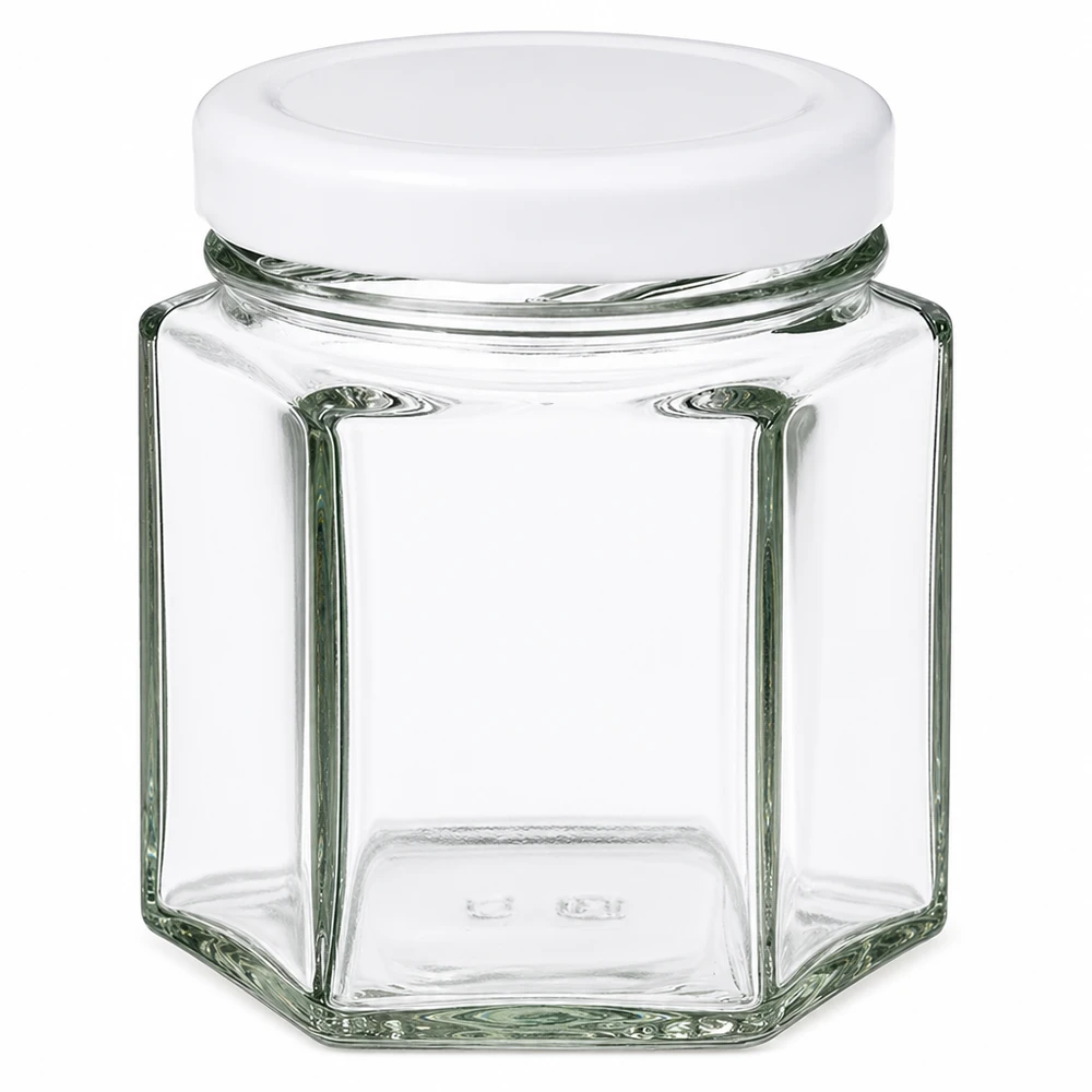 Hexa-burk 47 ml med lock BasicSeal vit UNiTWIST
