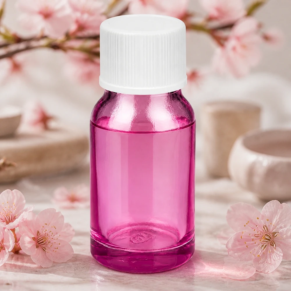 10ml flaska 11mm skruvkork vit standard PurpleLine UT18/10 Högkvalitativ 10 ml violett glasflaska med vitt skruvlock för skönhetsprodukter