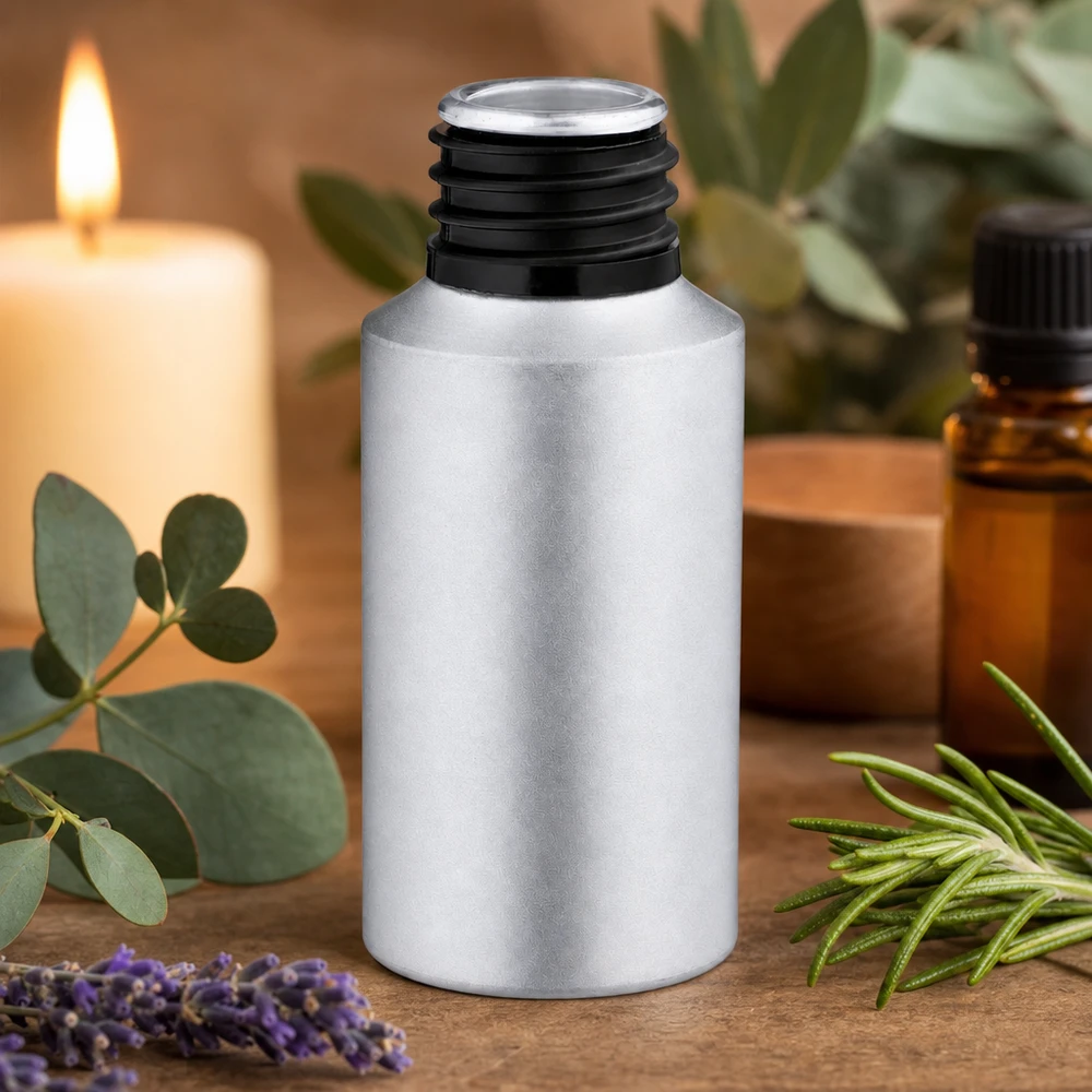 30 ml flaska i picklad aluminium Kompakt 30 ml aluminiumflaska med matt yta, perfekt för DIY-kosmetika och vårdprodukter