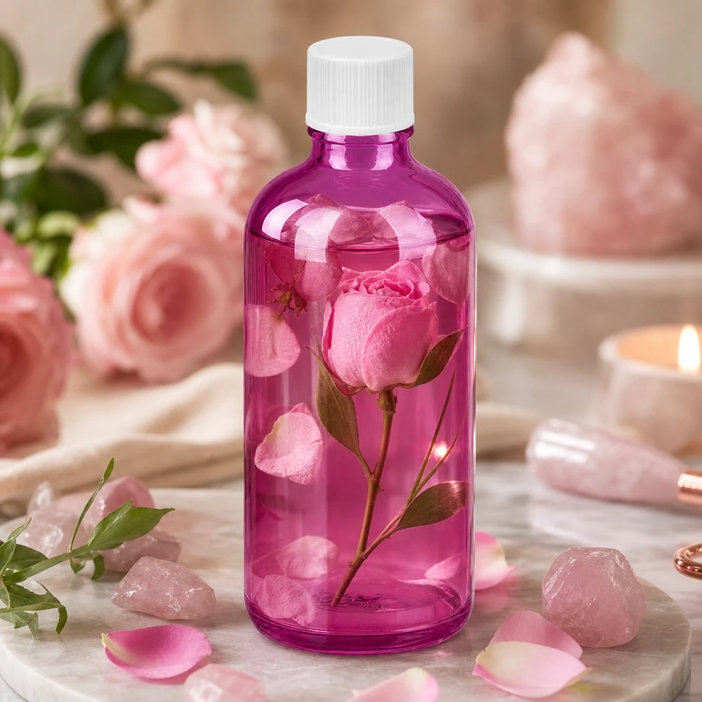 100ml flaska 11mm skruvkork vit standard PurpleLine UT18/100 Elegant 100 ml flaska i lila med vitt SV-lock för högkvalitativa skönhetsprodukter