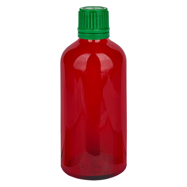 100ml flaska 11mm skruvkork grönt sabotagesäkert lock RedLine UT18/100