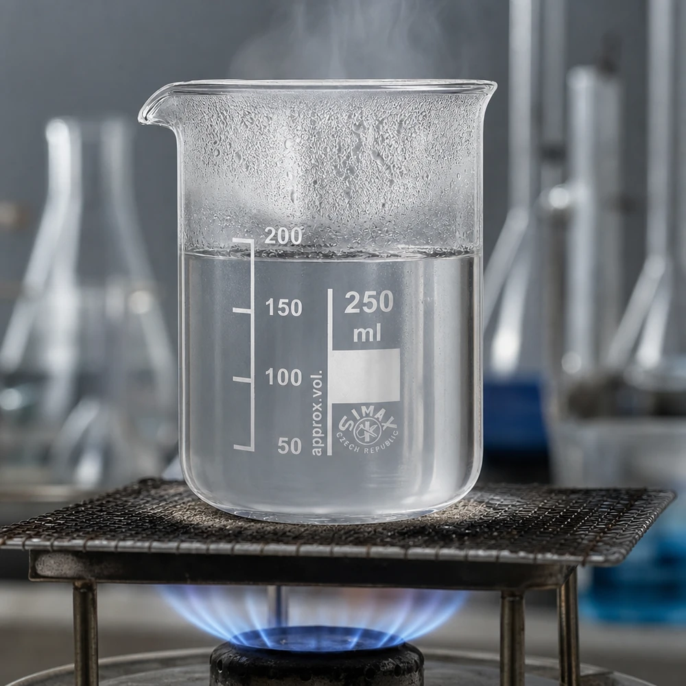 Bägare 250ml borosilikatglas, låg form Transparent bägare 250 ml i borosilikatglas med låg form för exakta mätningar och experiment