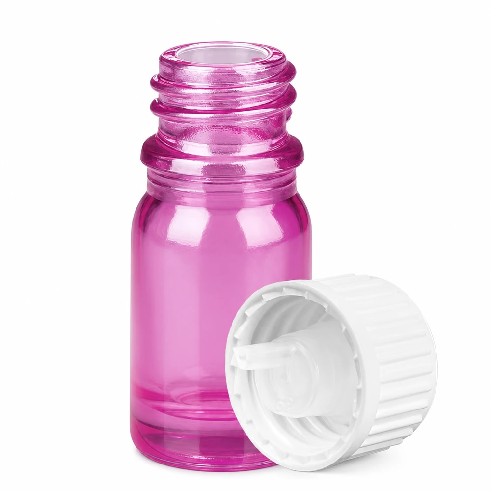 5ml droppflaska 0,9mm vit standard PurpleLine UT18/5 5ml droppflaska 0,9mm doseringsöppning violett transparent för exakt applicering STD PurpleLine