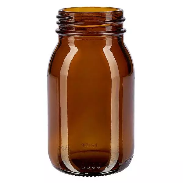 150 ml bredhalsad flaska av bärnstensfärgat glas 150 ml bredhalsad flaska av bärnstensfärgat glas