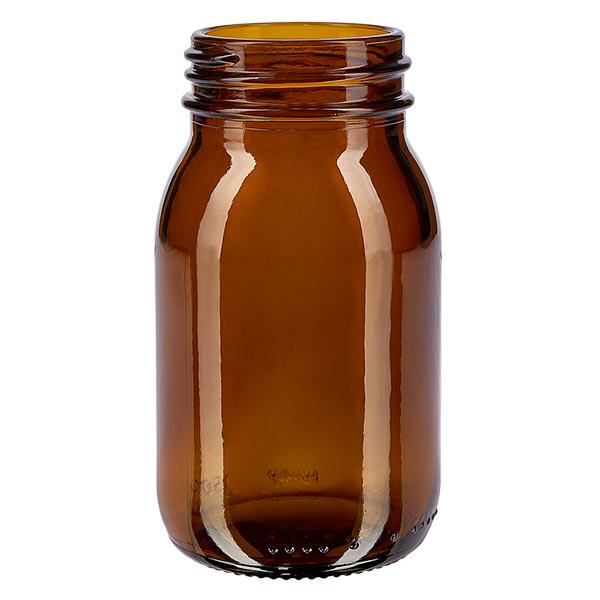 150 ml bredhalsad flaska av bärnstensfärgat glas