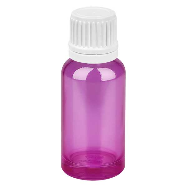 20ml droppflaska 0,7mm vit Originality skruvkork PurpleLine UT18/20