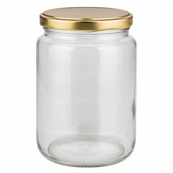 795ml rund burk med BasicSeal-lock guld UNiTWIST