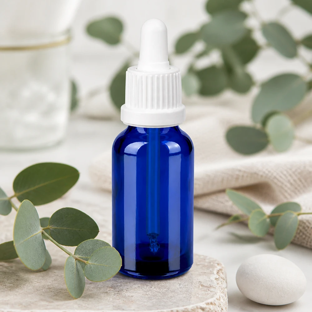 20 ml pipettflaska vit med säkerhetsförslutning BlueLine UT18/20 20 ml pipettflaska med vit pipett BlueLine-design för professionella tillämpningar