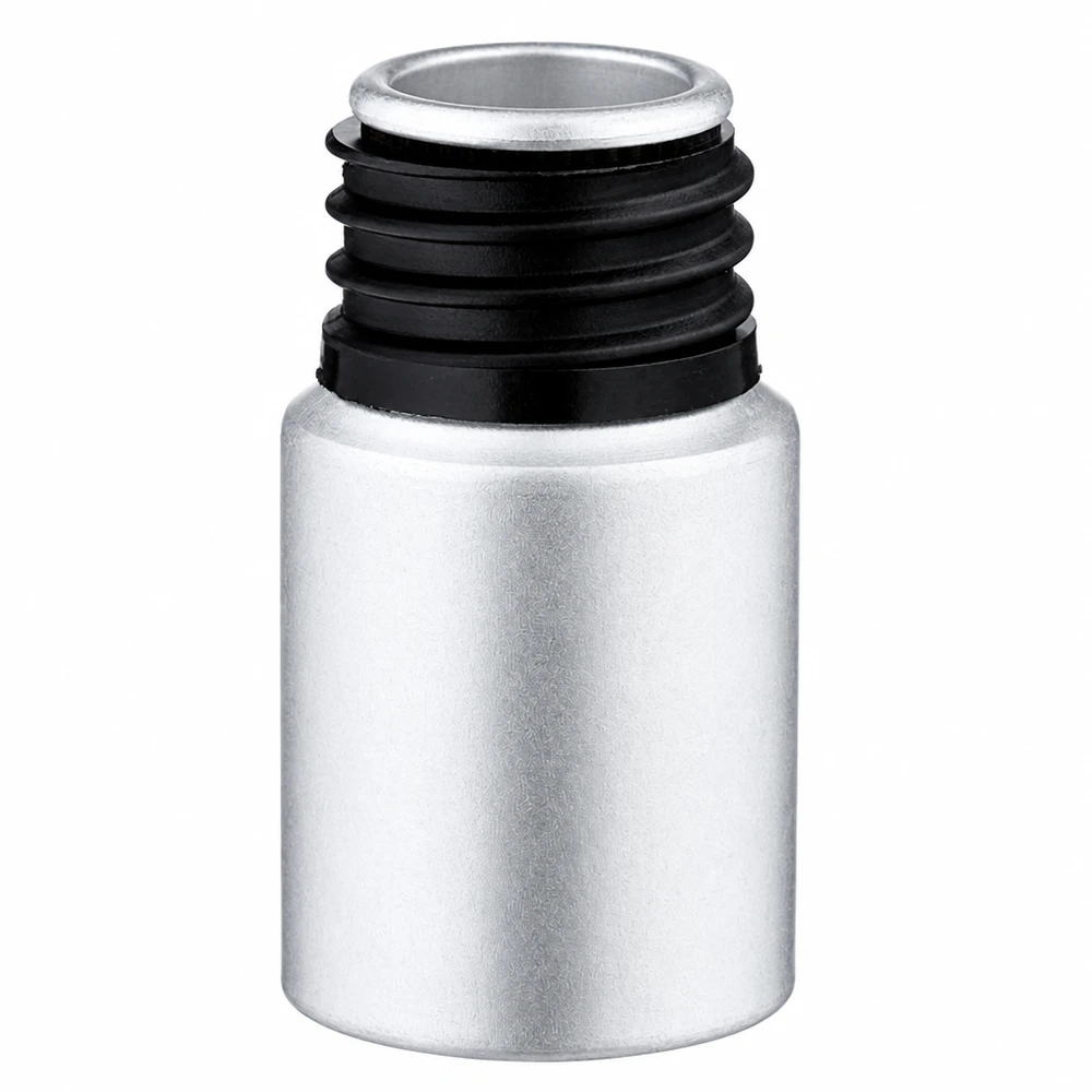 10 ml flaska i färgat aluminium 10 ml flaska i färgat aluminium med svart skruvlock för eteriska oljor och kosmetika