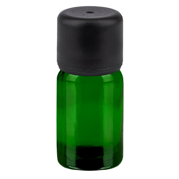 5ml flaska 6mm skruvkork svart standard GreenLine UT18/5 5ml flaska 6mm skruvkork svart standard GreenLine UT18/5