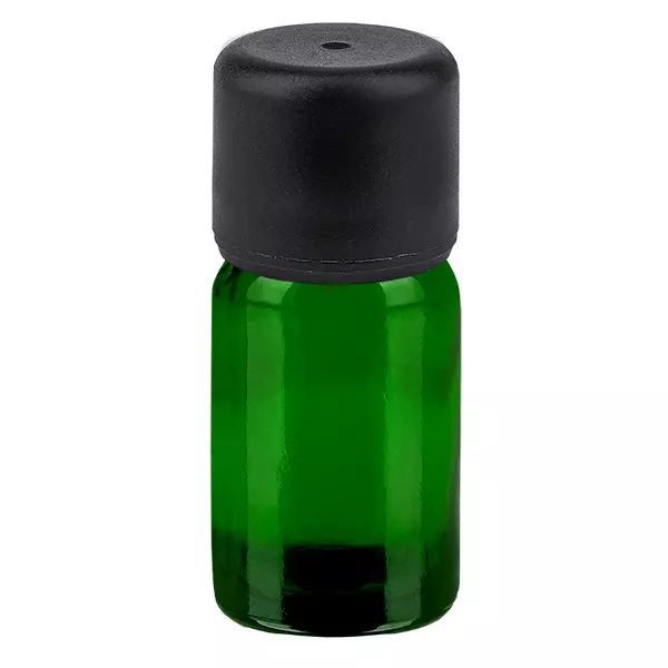 5ml flaska 6mm skruvkork svart standard GreenLine UT18/5 5ml flaska 6mm skruvkork svart standard GreenLine UT18/5