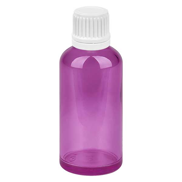 50ml droppflaska 0,7mm vit Originality skruvkork PurpleLine UT18/50