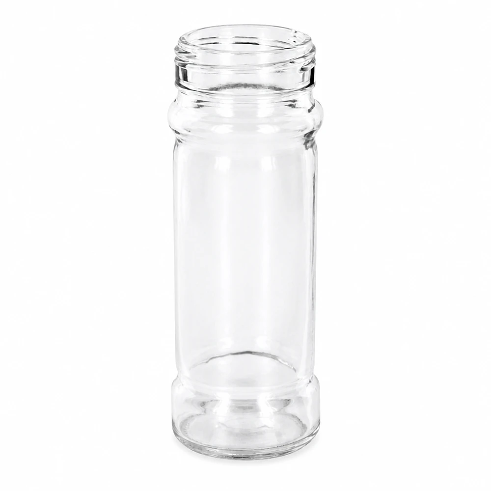 Tom kryddburk Mary 100 ml av genomskinligt klart glas med skruvlock, 41 mm