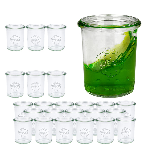Set med 24 glas Weck 160 ml