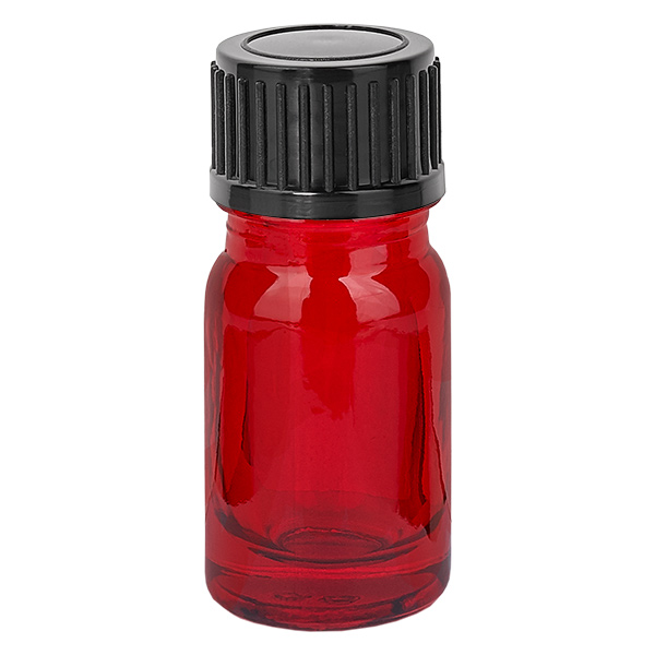 5ml flaska 11mm skruvkork svart standard RedLine UT18/5