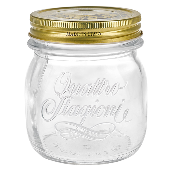 250ml rund burk "Quattro Stagioni" med lock