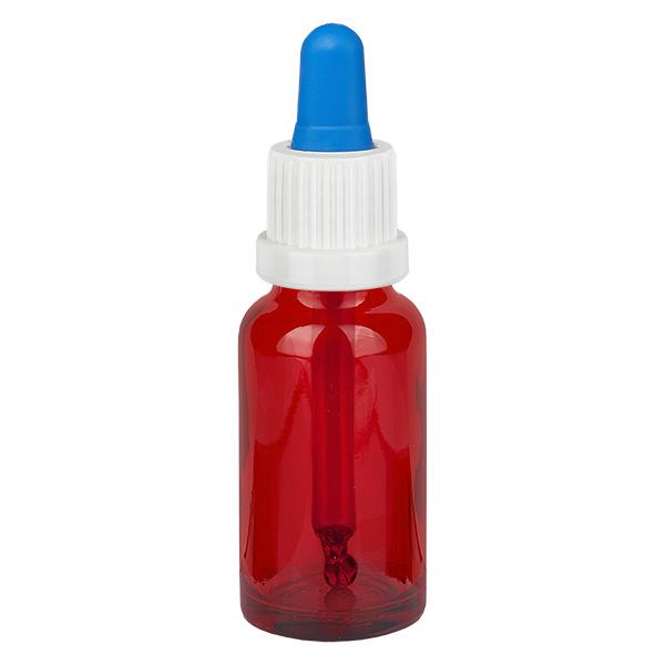 20 ml pipettflaska vit/blå med manipulationsskyddat lock RedLine UT18/20 20 ml pipettflaska vit/blå med manipulationsskyddat lock RedLine UT18/20