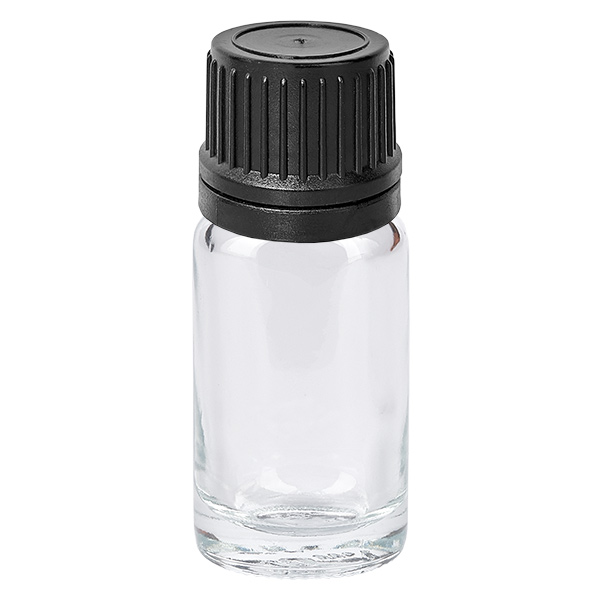 10ml Droppflaska 1mm svart med säkerhetslock ClearLine UT18/10