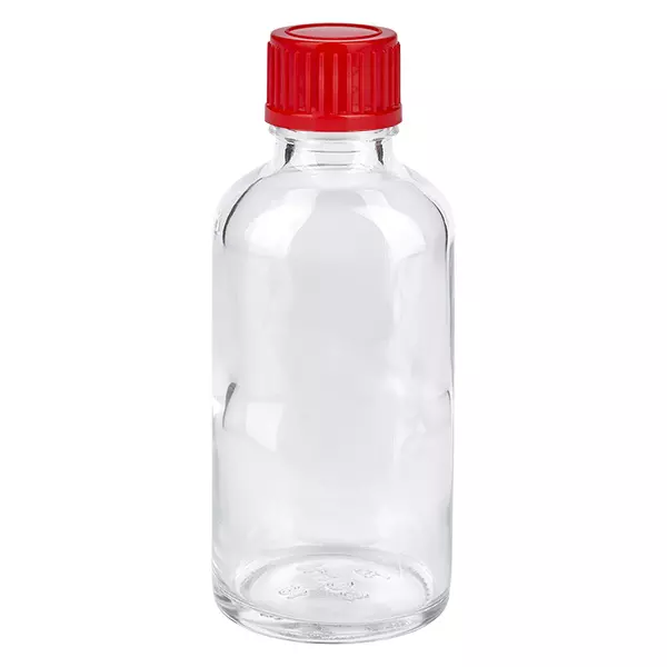 50ml flaska 11mm skruvkork röd standard ClearLine UT18/50 50ml flaska 11mm skruvkork röd standard ClearLine UT18/50
