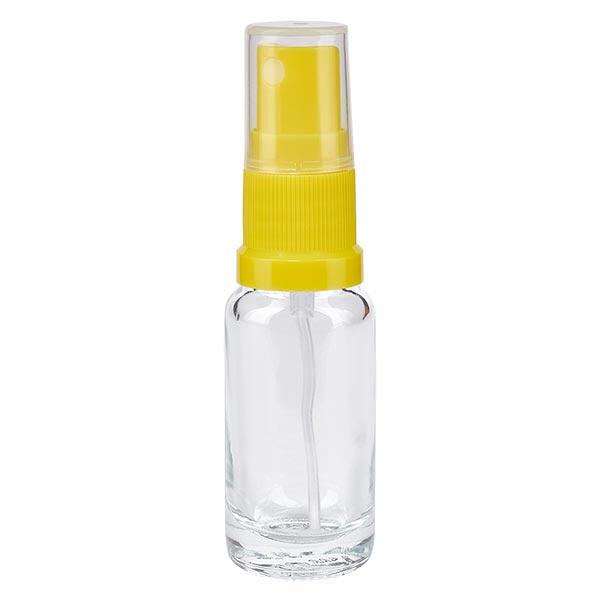Apoteksflaska klar 10ml spraytopp gul Apoteksflaska klar 10ml spraytopp gul