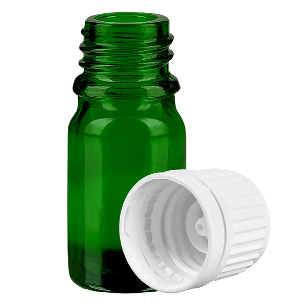 5ml flaska 11mm skruvkork vit förslutning GreenLine UT18/5
