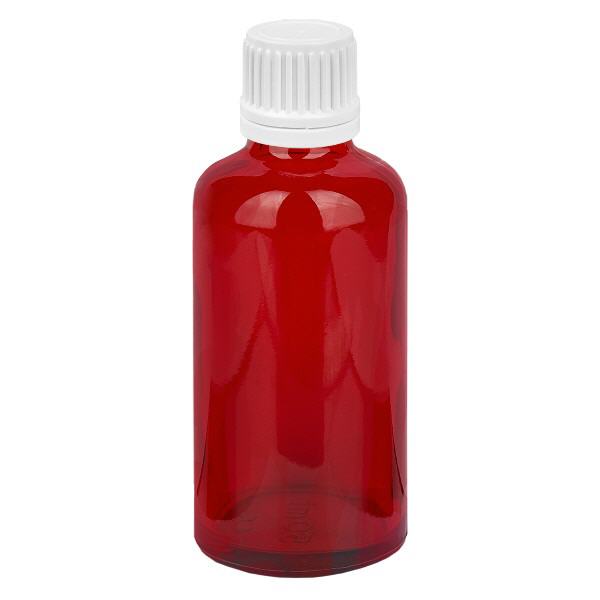 50 ml flaska 11mm skruvkork vit med sabotageskydd RedLine UT18/50