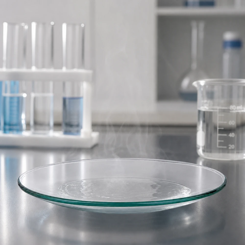 Laboratorieglasskål Ø 100 mm av högkvalitativt borosilikatglas för vetenskapliga experiment