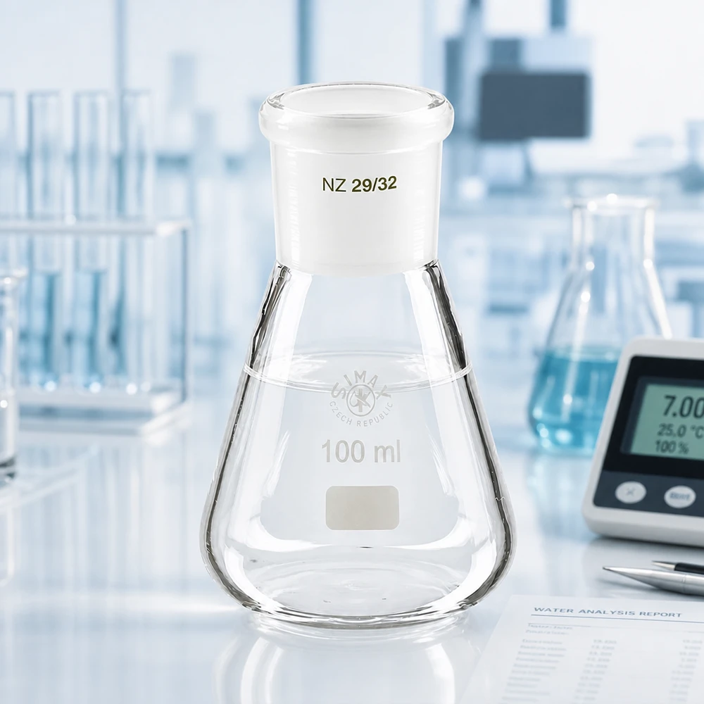Erlenmeyerkolv 100ml med standardslipad fog (29/32)