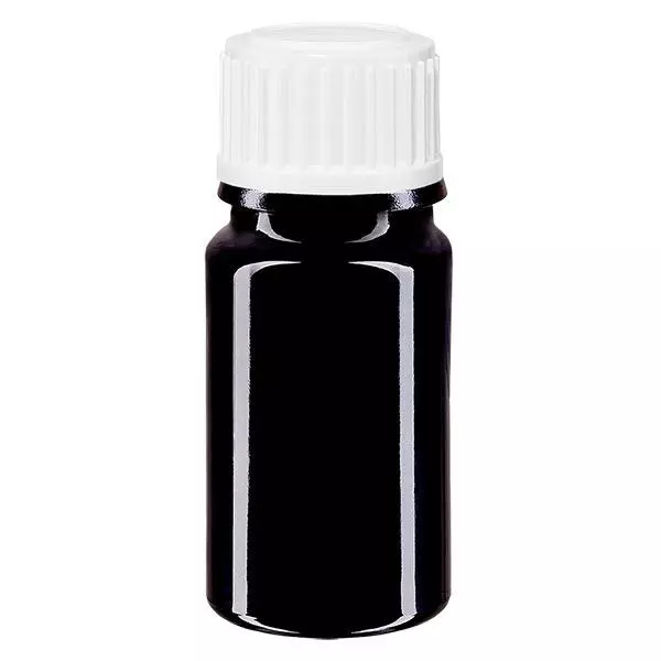 Apoteksflaska violett 5ml skruvkork vit standard Apoteksflaska violett 5ml skruvkork vit standard