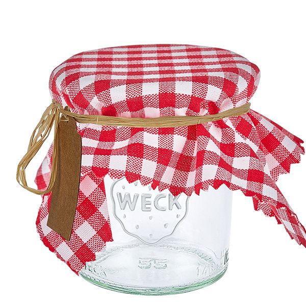 Smyckesduk i tyg rödrutig 15cm fyrkant