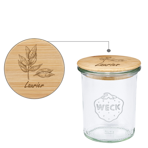 Trälock Laurier med WECK-glas 160 ml Trälock Laurier med WECK-glas 160 ml